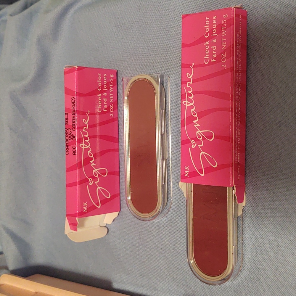 Cranberry Signature Mary Kay Cheek Color Blush Powder Set of 2 New In Box